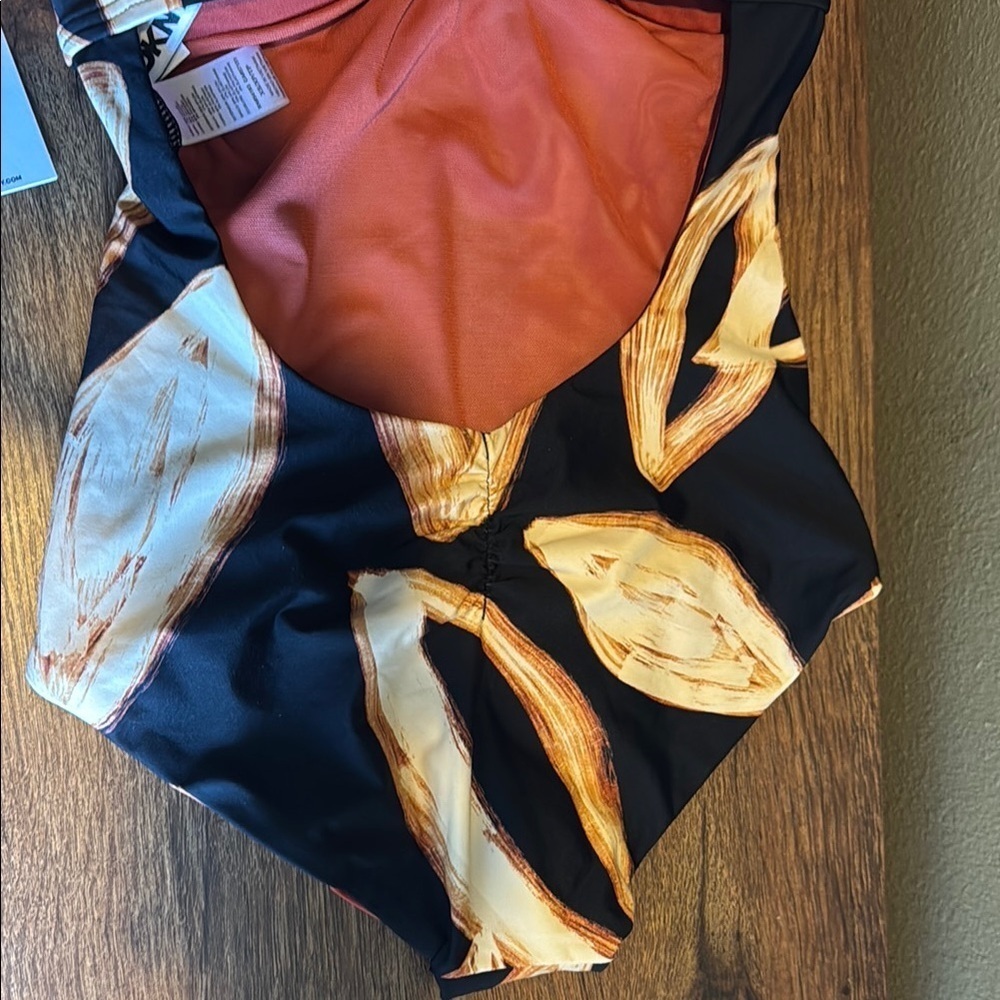 DKNY Black and Tan One Piece Swimsuit - Picture 9 of 11
